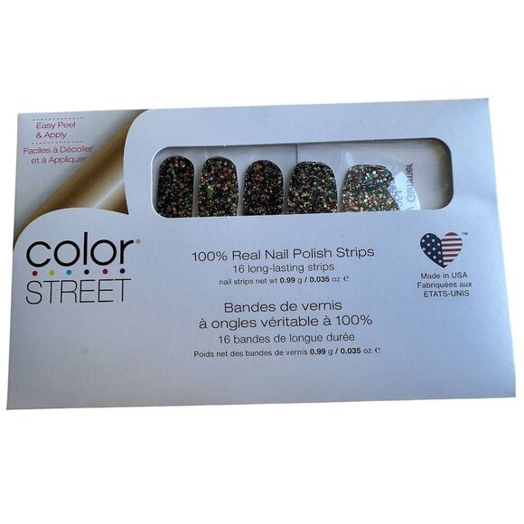 Color Street Broadway Glimmer Glitter Nail Polish Strips Multicolor 16ct - Picture 1 of 3